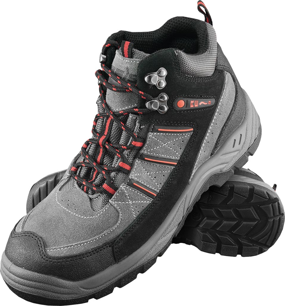 VIBRANT NUBUCK AND BUFFALO LEATHER SAFETY BOOTS WITH STEEL TOE