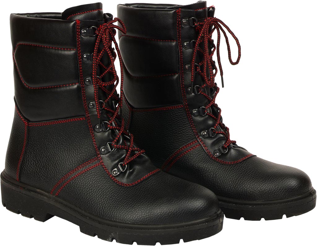 WINTER INSULATED COWHIDE SAFETY BOOTS WITH ANTI-SLIP SOLE