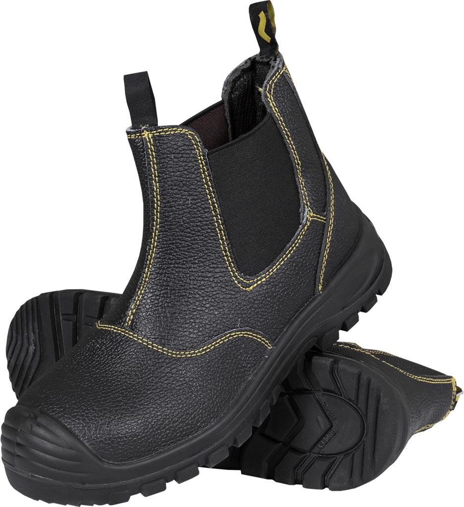 REIS LEATHER SAFETY BOOTS WITH STEEL TOE & SWEAT-ABSORBENT LINING
