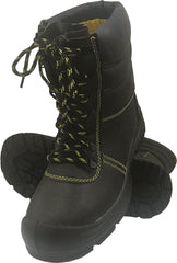 RUGGED MEN'S LEATHER SAFETY BOOTS FOR WORK AND RECREATION