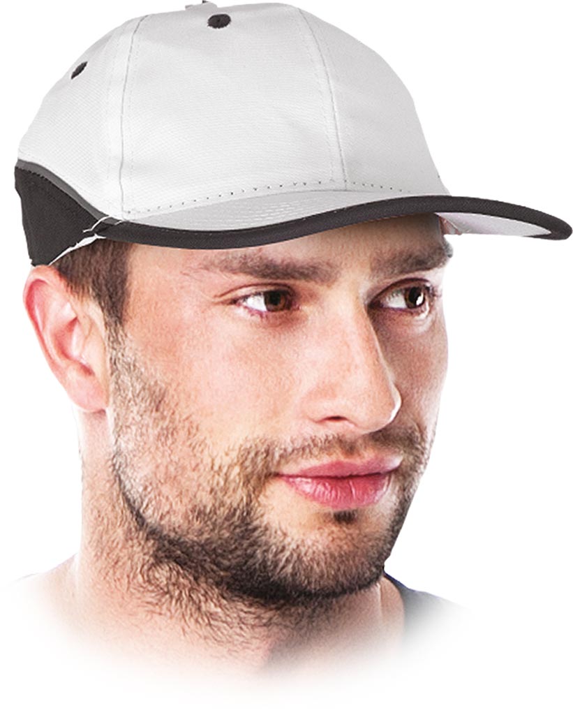 REFLEKTIERENDE SICHERHEITSKAPPE AUS POLYESTER-BAUMWOLLE MIT VERSTÄRKTEM SCHILD