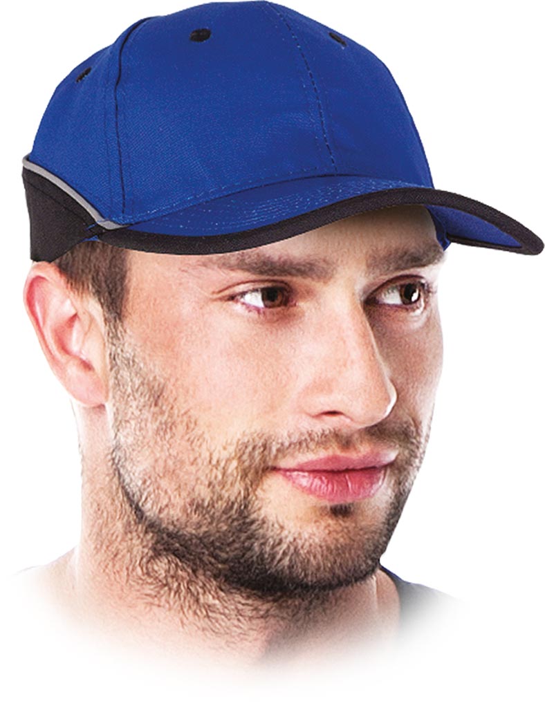 REFLEKTIERENDE SICHERHEITSKAPPE AUS POLYESTER-BAUMWOLLE MIT VERSTÄRKTEM SCHILD