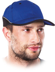 REFLEKTIERENDE SICHERHEITSKAPPE AUS POLYESTER-BAUMWOLLE MIT VERSTÄRKTEM SCHILD