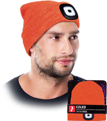 WINTERMÜTZE MIT USB-AUFLADBARER LED-LAMPE UND POLSTERUNG