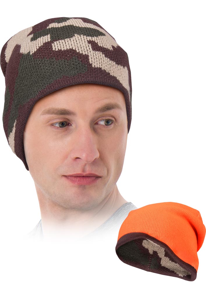 CZAPKA ZIMOWA REVERSIBLE OCHRONNA Z PODWÓJNĄ WARSTWĄ