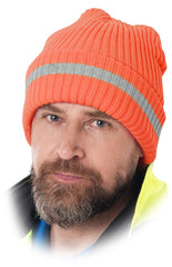 ADJUSTABLE LENGTH WINTER CAP WITH SILVER THREAD AND THINSULATE INSULATION