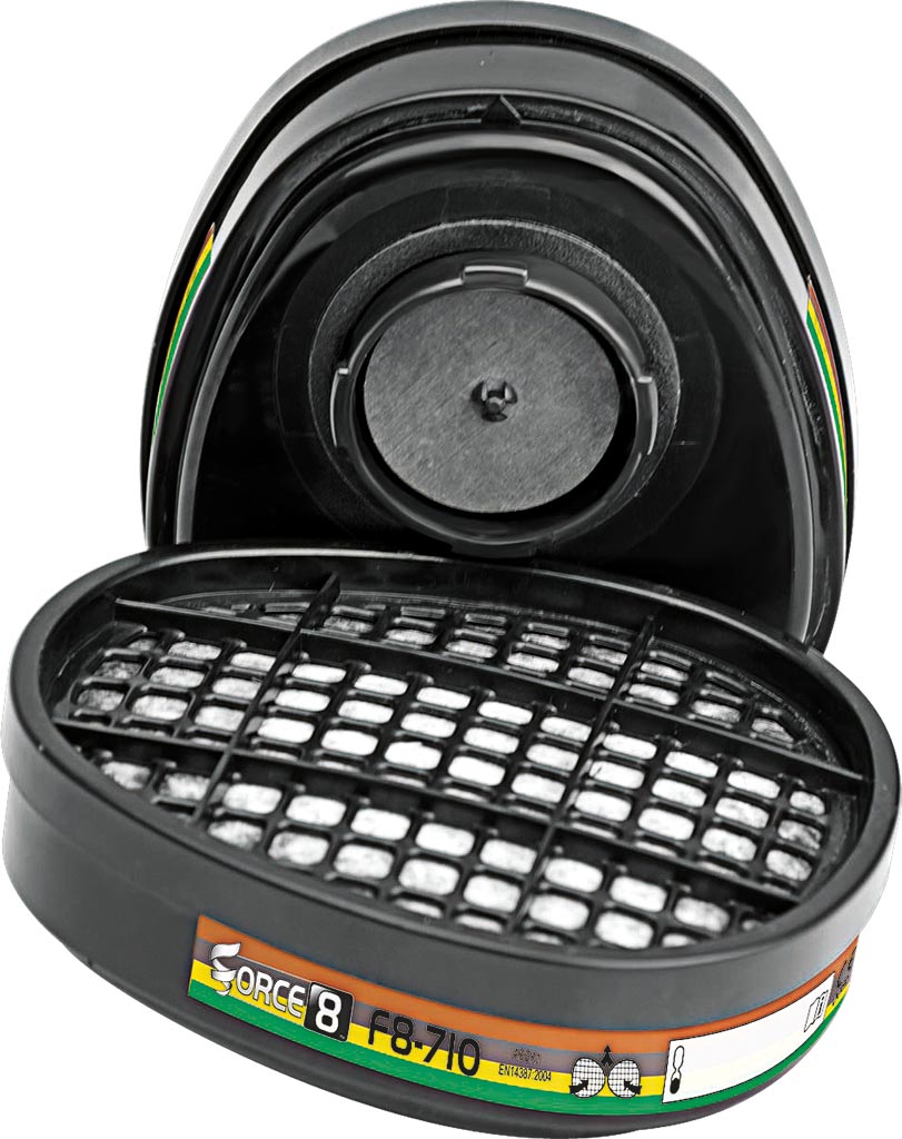 FORCE8™ HALF-MASK ABEK1 REPLACEABLE GAS & VAPOUR ABSORBERS - 2 PACK