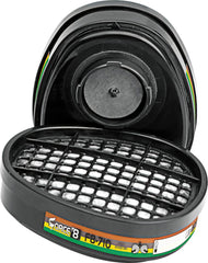 FORCE8™ HALF-MASK ABEK1 REPLACEABLE GAS & VAPOUR ABSORBERS - 2 PACK