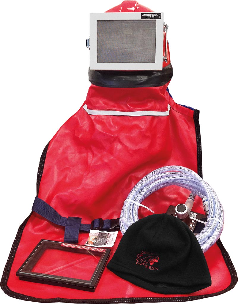GRANIT AIRLINE RESPIRATOR WITH BUILT-IN EAR MUFFS FOR ABRASIVE BLASTING