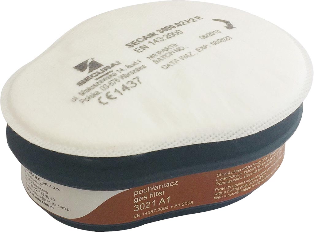 ORGANIC GAS & PARTICULATE FILTER CARTRIDGE SECAIR 3041 A1P2 R D