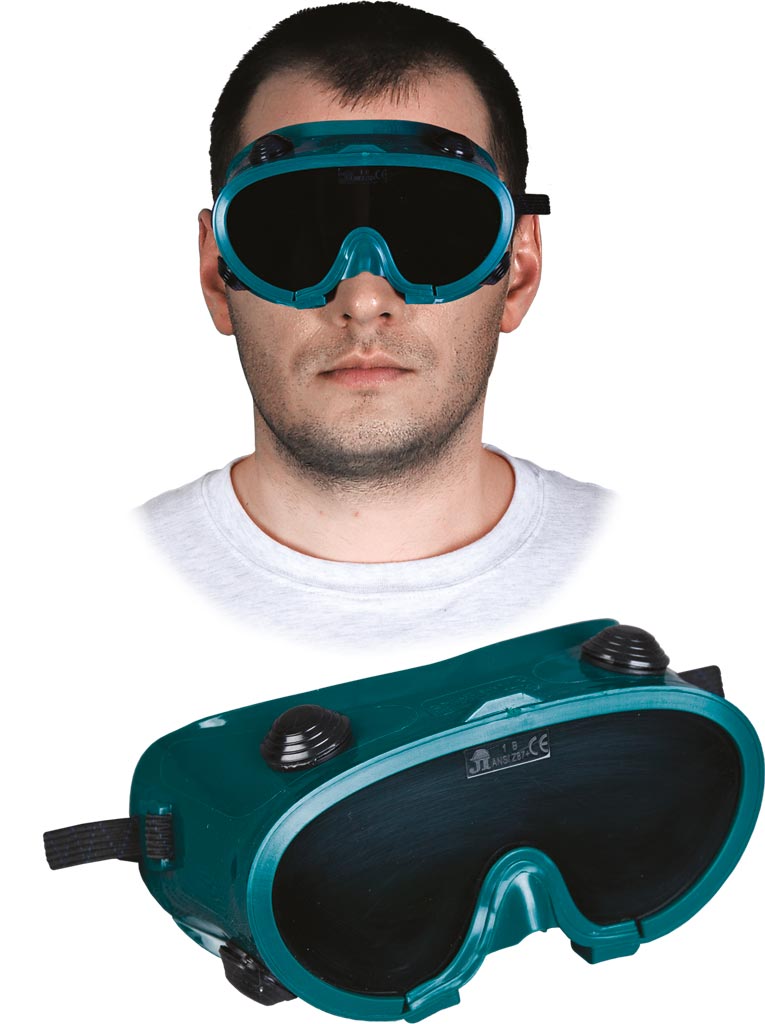 SCHUTZBRILLE FÜR SCHWEISSARBEITEN MIT ANTI-BESCHLAG UND STRAPAZIERFÄHIGEM BAND