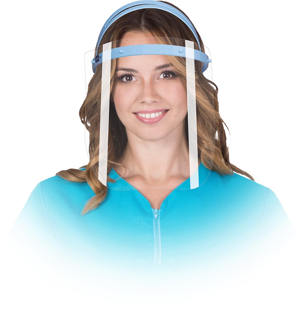 REIS FLEXIBLE FACE SHIELD WITH ADJUSTABLE STRAP AND LIFTABLE VISOR