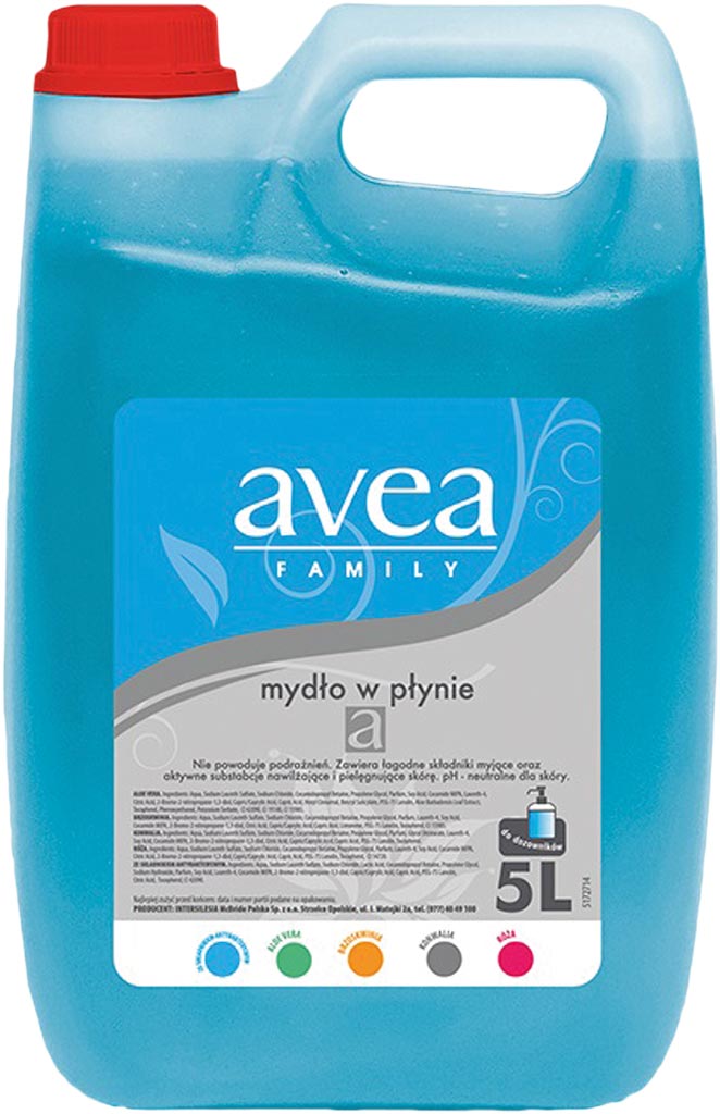 MYDŁO W PŁYNIE AVEA 5L - ŁAGODNE I NAWILŻAJĄCE, WIELE ZAPACHÓW