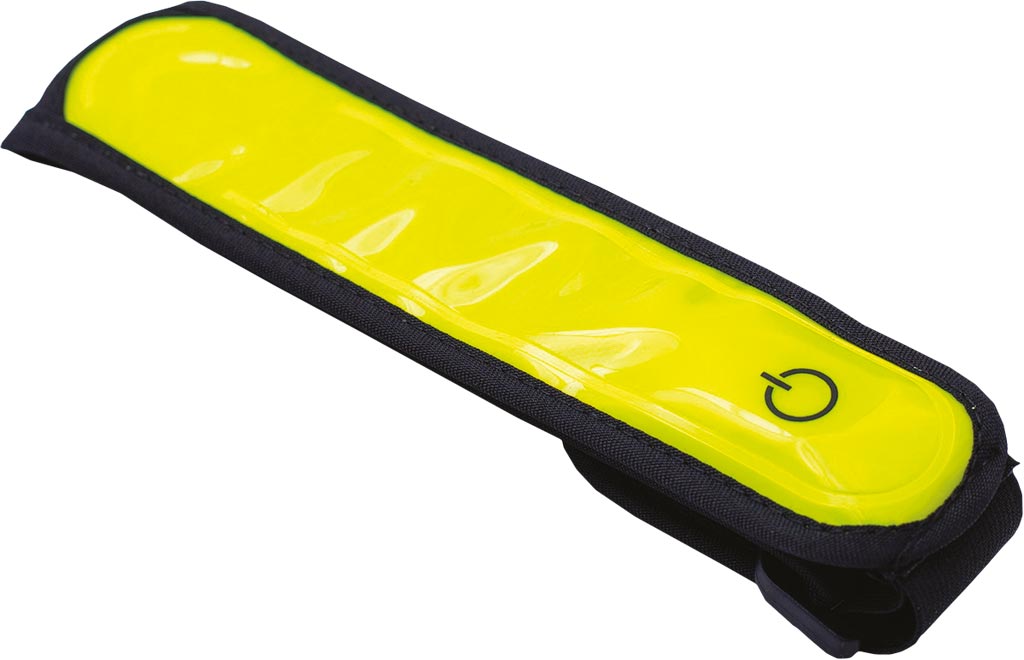 ODBLASKOWA OPASKA LED Z MIKROPRYZMATYCZNĄ FOLIĄ PVC