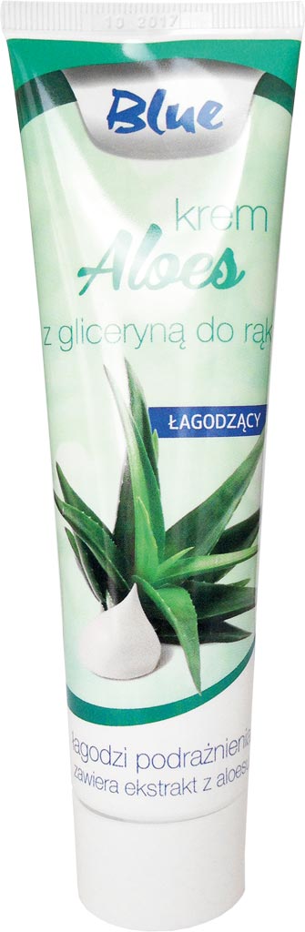 BLUE HAND CREAM: ALOE & LEMON GLYCERIN MOISTURIZER, 100 ML