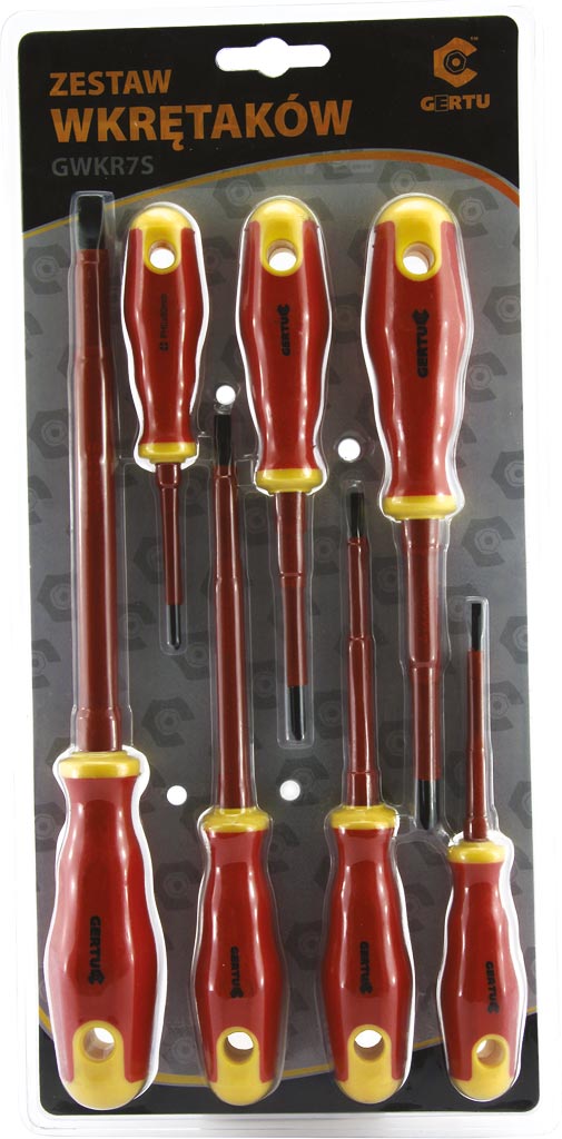 PROFESSIONAL 7-PIECE INSULATED SCREWDRIVER SET, CR-V STEEL