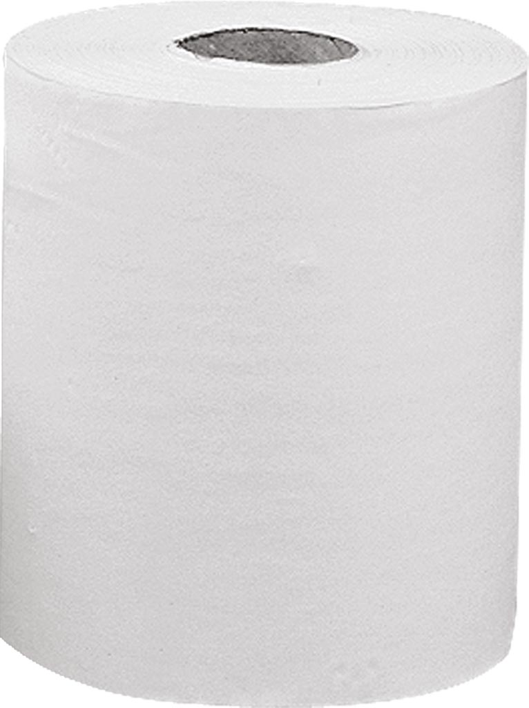 WEISSE PAPIERHANDTUCHROLLEN, GOFFRIERT, 320M, 6ER-PACK
