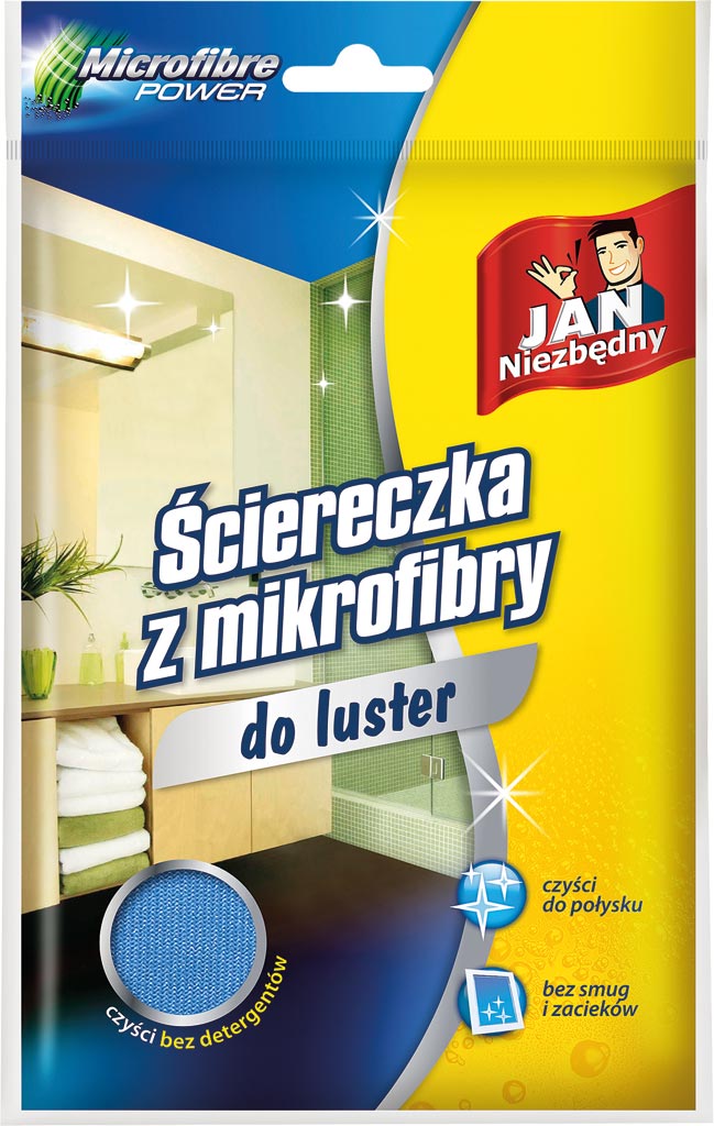 ŚCIERKA Z MIKROFIBRY DO CZYSZCZENIA LUSTER - JAN NIEZBĘDNY