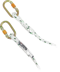 POLYAMID-SICHERHEITSSEIL MIT SCHUTZHÜLLE, 1.5 M, DOPPELKARABINER
