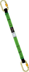 POLYESTER SAFETY LANYARD WITH CARABINERS, 1.5M, 30 KN TENSILE STRENGTH