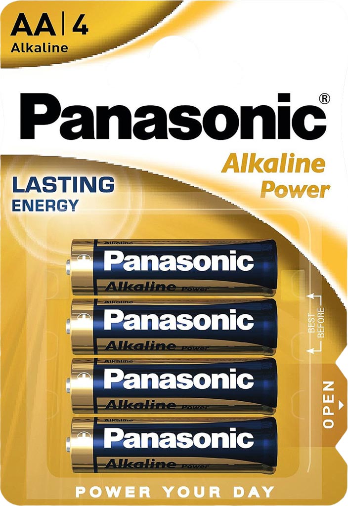 PANASONIC ALKALINE POWER LR6/AA – WYSOKOWYDAJNE BATERIE ALKALICZNE, 4 SZT.
