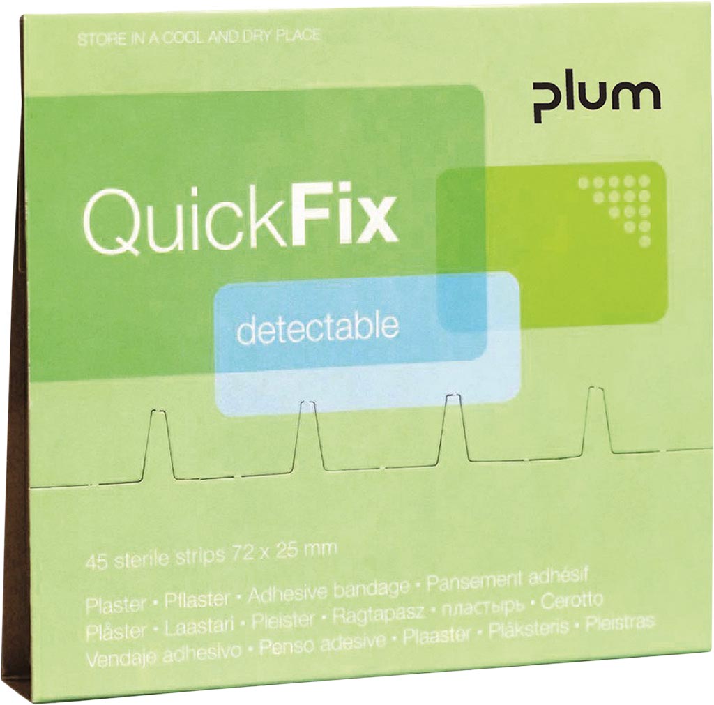 QUICK FIX DETEKTIERBARE PFLASTER MIT METALLELEMENT, 45 STÜCK