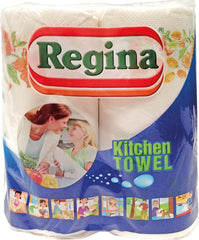 RĘCZNIKI PAPIEROWE REGINA, 2 ROLKI WIELOFUNKCYJNE, WYSOKA CHŁONNOŚĆ