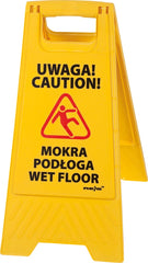 HIGH VISIBILITY WET FLOOR WARNING STAND - DURABLE POLYPROPYLENE