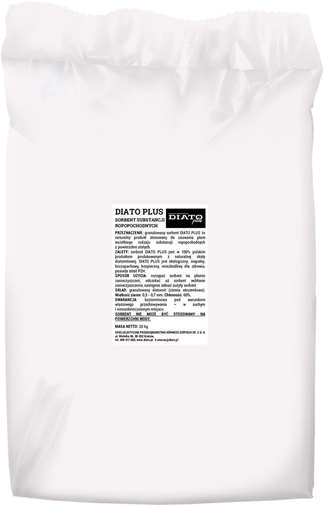 SORBENT DIATOMITOWY GRANULOWANY, EKOLOGICZNY - 20 KG