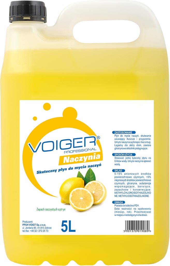 PŁYN DO MYCIA NACZYŃ VOIGT 5L - WZMOCNIONY GLICERYNĄ