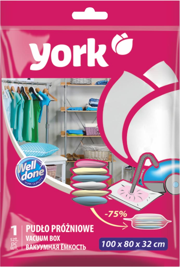 EXTRA LARGE VACUUM STORAGE CONTAINER WITH DOUBLE-SEAL ZIP, 100X80X32 CM