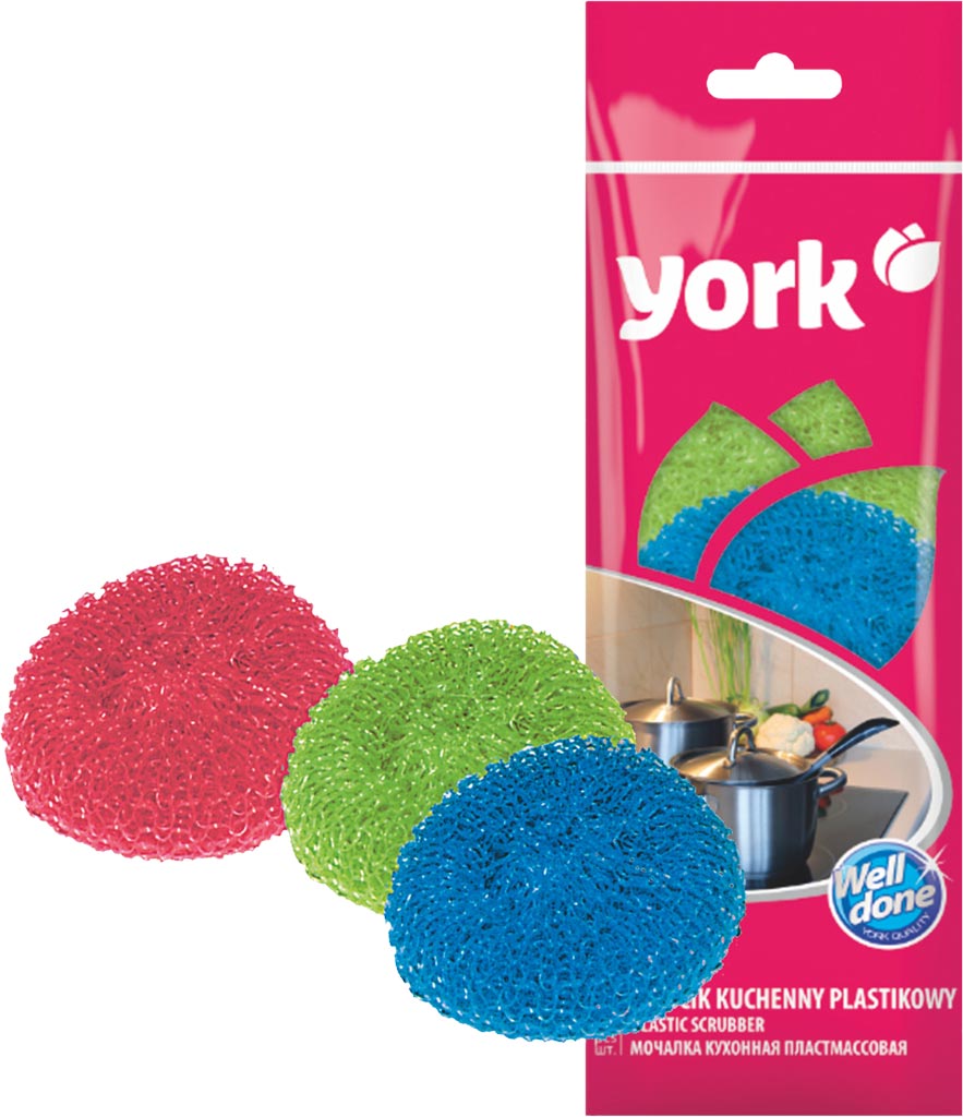 3-PACK MULTIPURPOSE KITCHEN SCRUBBERS IN VIBRANT COLORS
