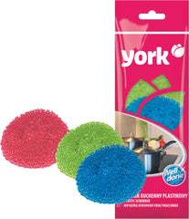 3-PACK MULTIPURPOSE KITCHEN SCRUBBERS IN VIBRANT COLORS