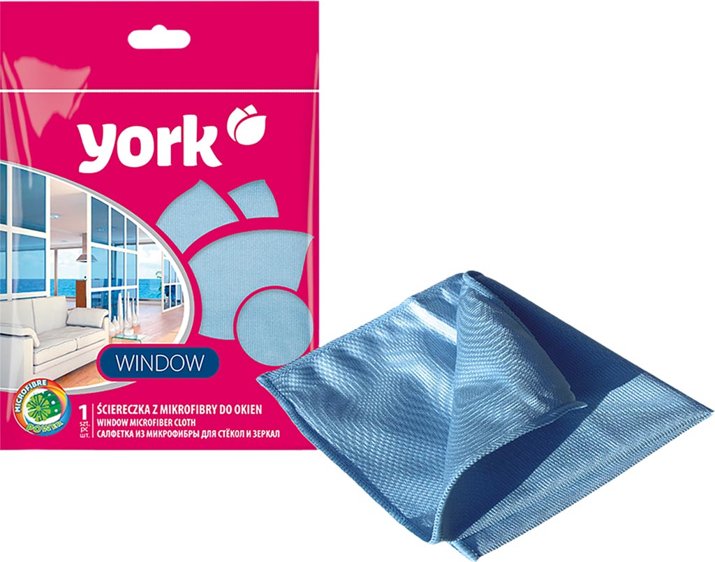 WIELOFUNKCYJNA ŚCIERECZKA Z MIKROFIBRY DO SZYB I LUSTER YORK