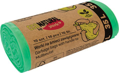 WORKI NA ŚMIECI ECONATURAL 35L, WYTRZYMAŁE, 100% REGRANULAT LDPE