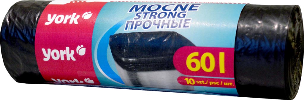 HEAVY-DUTY BLACK GARBAGE BAGS 60L - PACK OF 10