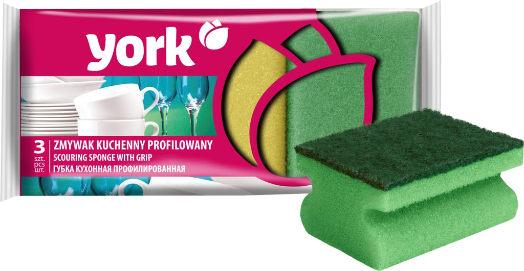 ERGONOMIC MULTI-PURPOSE KITCHEN SPONGE 3-PACK