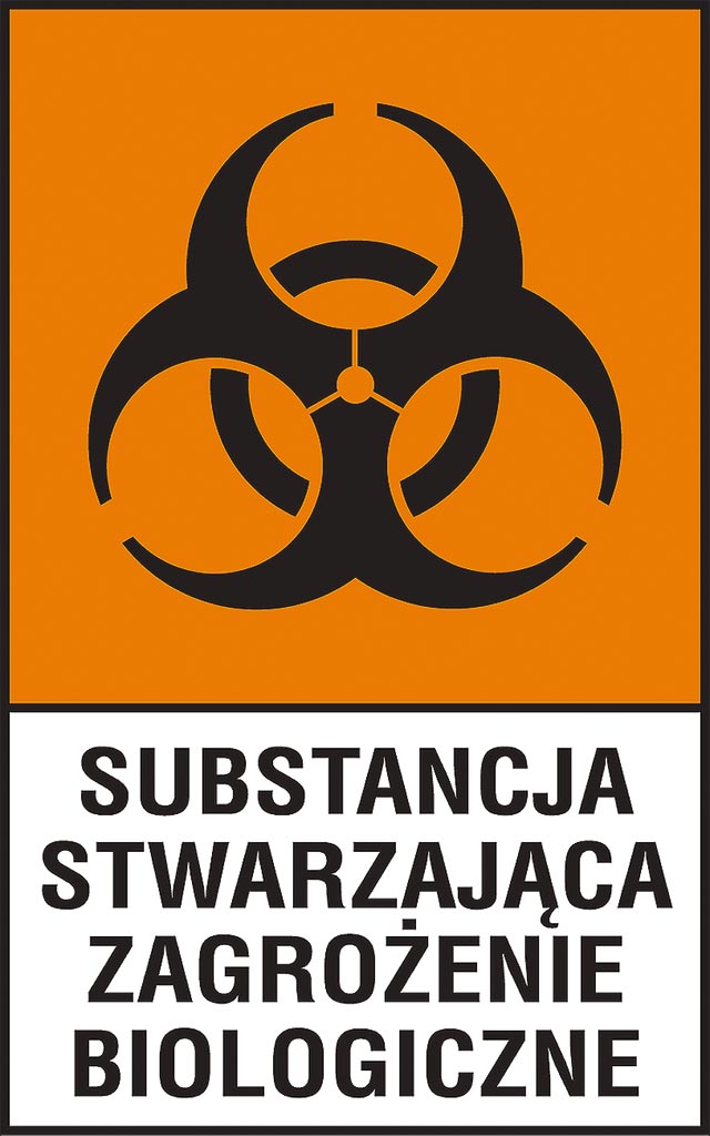 ZNAK BIOZAGROŻENIA CHEMICZNEGO 200x300 - FOLIA SAMOPRZYLEPNA, PŁYTA PCV