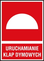 PANNEAU DE SÉCURITÉ PHOTOLUMINESCENT POUR CLAPETS DE FUMÉE 150x205
