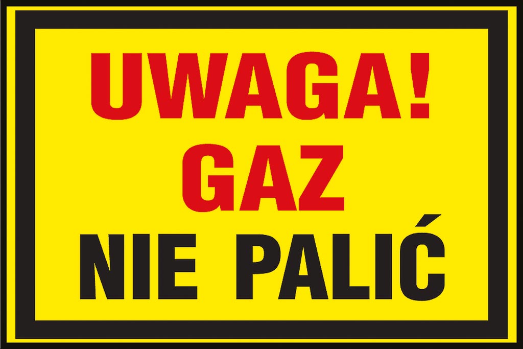 PANNEAU D'AVERTISSEMENT GAZ - NE PAS FUMER, 250X350 MM, PVC