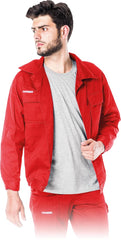 DURABLE MEN'S WORK SWEATSHIRT, COTTON-POLY BLEND, BUTTON-UP, 262G/M2