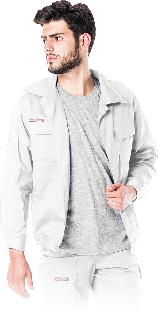 DURABLE MEN'S WORK SWEATSHIRT, COTTON-POLY BLEND, BUTTON-UP, 262G/M2