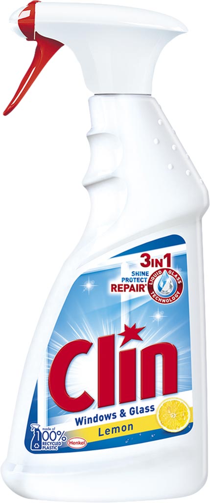 LEMON SCENTED WINDOW CLEANER BY CLIN, 500 ML – STREAK-FREE SHINE