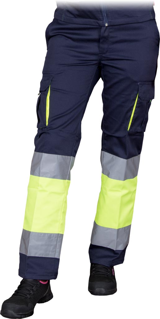 PANTALON DE SÉCURITÉ FLEXIBLE FRAUBAX POUR FEMMES AVEC BANDES RÉFLÉCHISSANTES