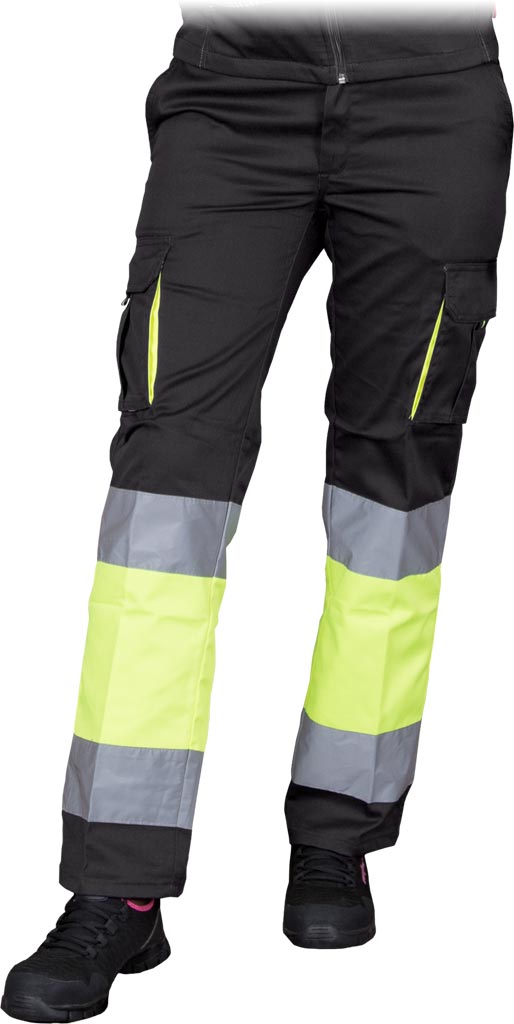 PANTALON DE SÉCURITÉ FLEXIBLE FRAUBAX POUR FEMMES AVEC BANDES RÉFLÉCHISSANTES