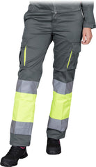 PANTALON DE SÉCURITÉ FLEXIBLE FRAUBAX POUR FEMMES AVEC BANDES RÉFLÉCHISSANTES
