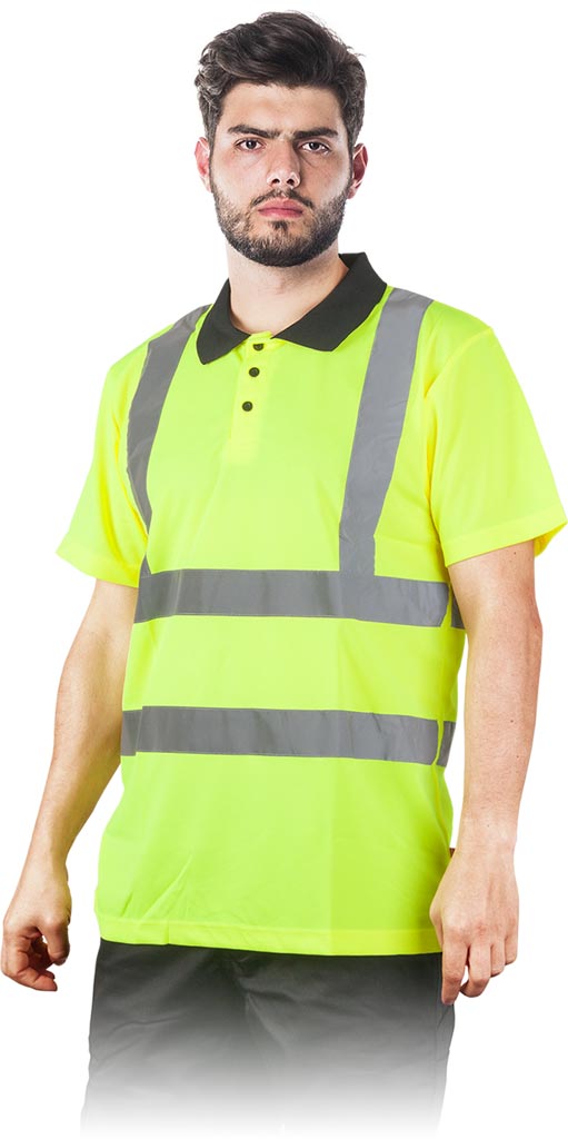KOSZULKA POLO OCHRONNA Z ODBLASKAMI ISO 20471 DLA MĘŻCZYZN