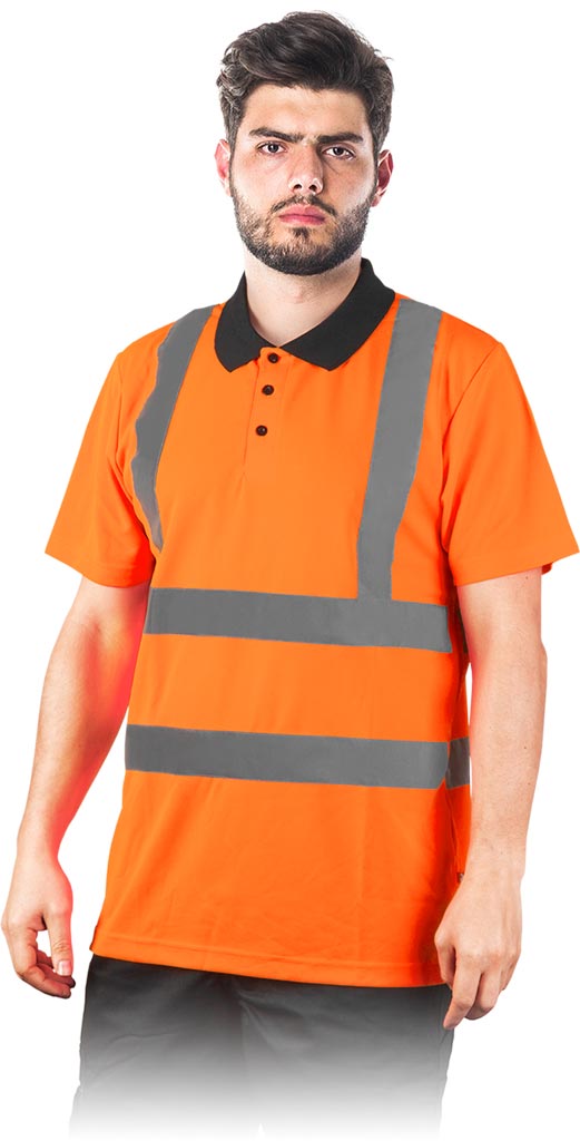 KOSZULKA POLO OCHRONNA Z ODBLASKAMI ISO 20471 DLA MĘŻCZYZN