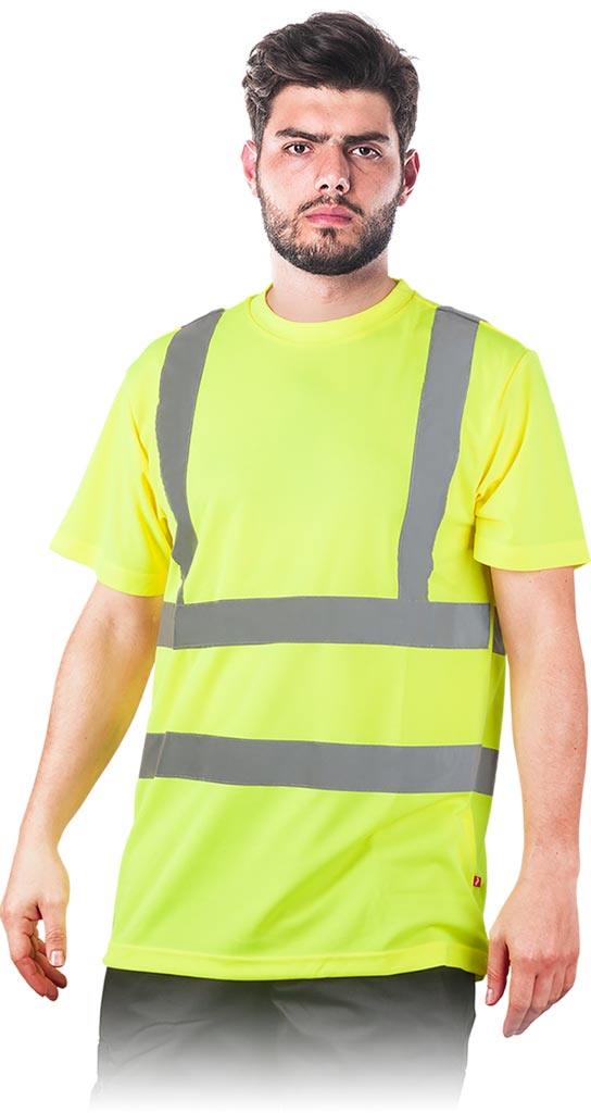 KOSZULKA OSTRZEGAWCZA Z ODBLASKAMI REIS, POLIESTER, EN ISO 20471