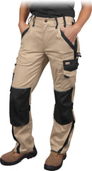 DAMSKIE SPODNIE OCHRONNE SAND Z WSTAWKAMI CORDURA